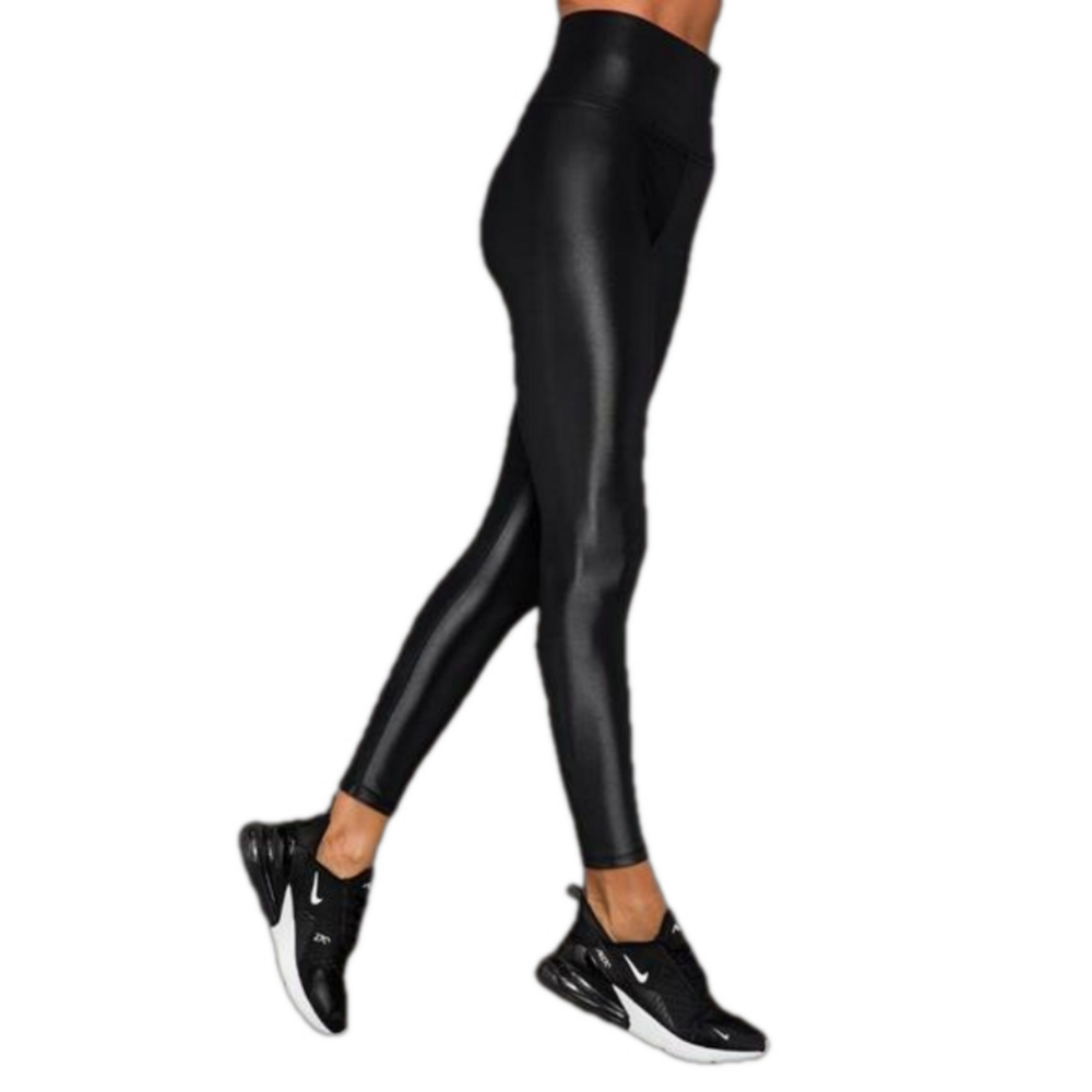 Carbon 38 High Rise Full-length Legging In Takara Shine Black Size S